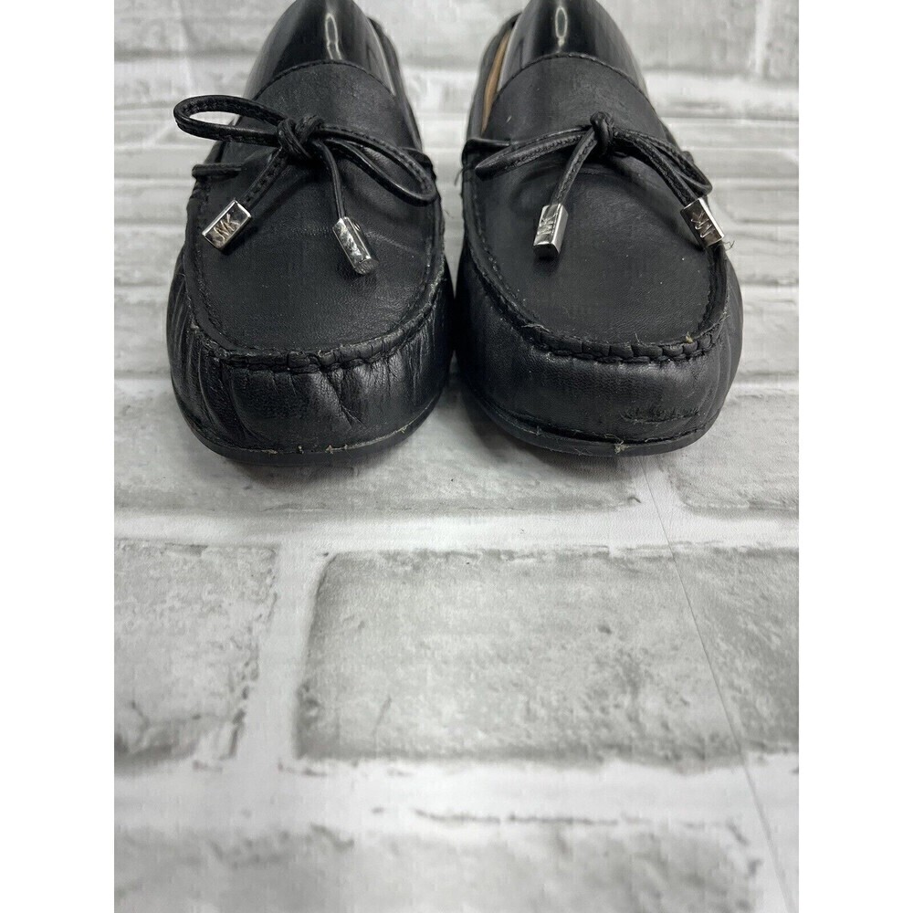 Michael Kors Daisy Women’s Size 8 Black Leather Moccasins Flats Driving Loafers - Picture 5 of 14